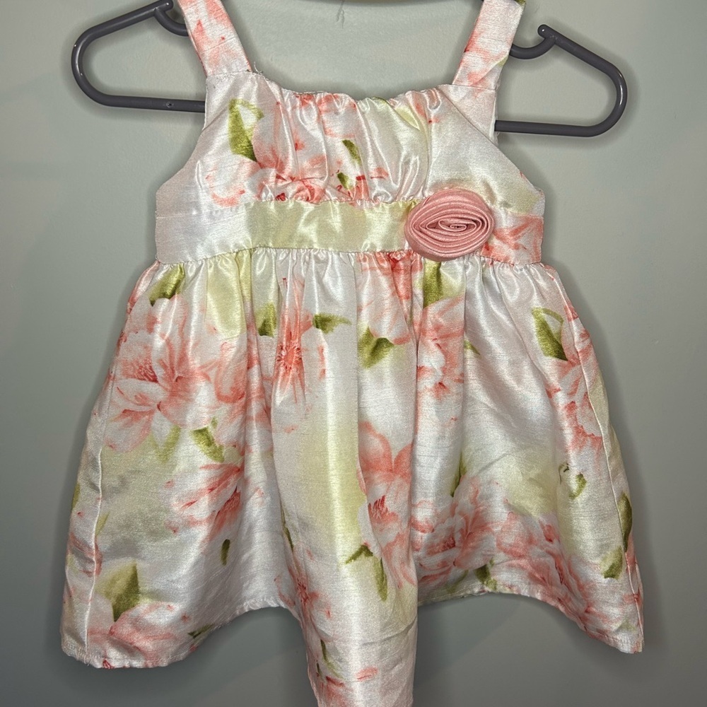 Charming Baby Dress with Pink Floral Design